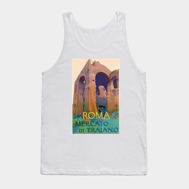 Roma - Mercato di Traiano, Italy - Vintage Travel Poster Design Tank Top by Naves